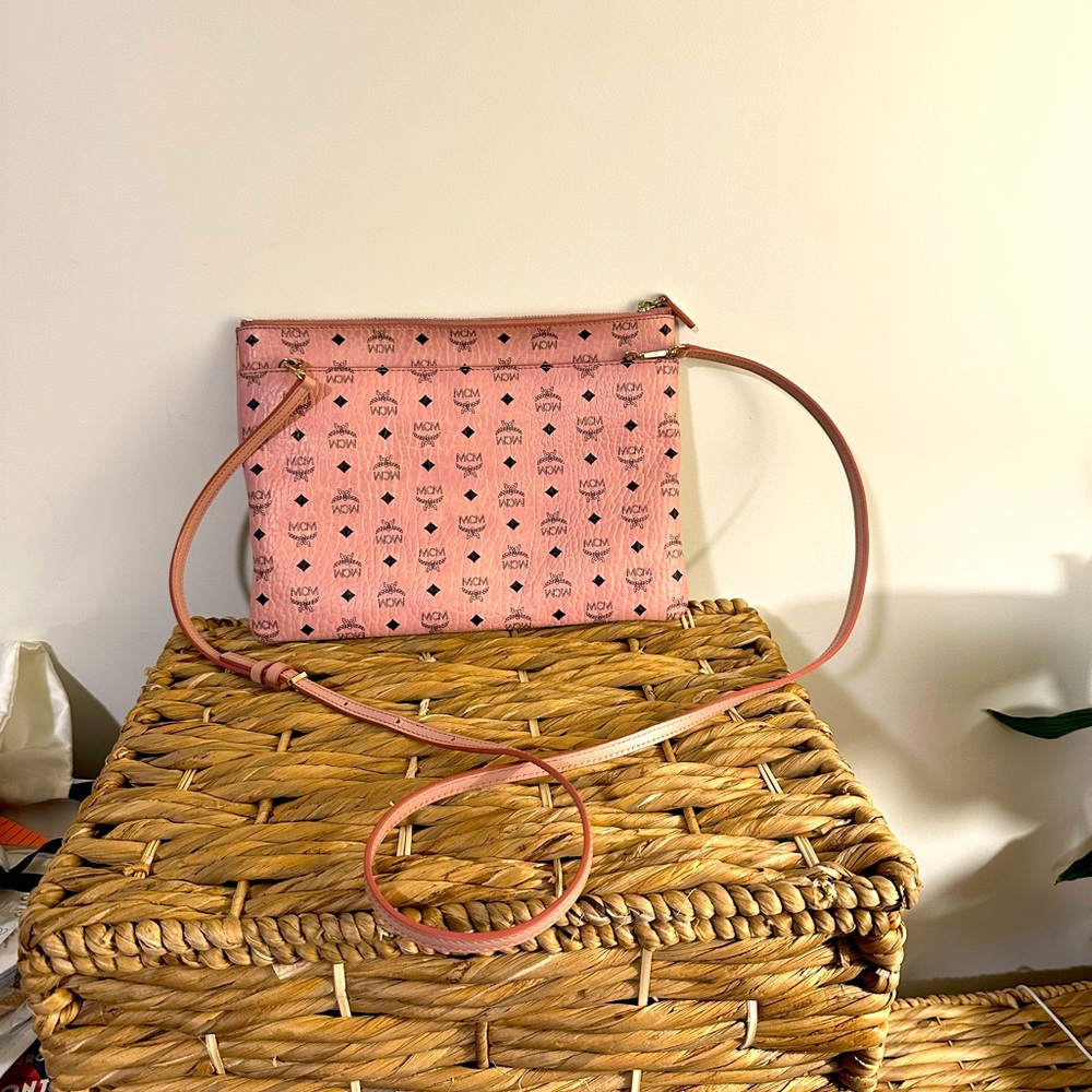 Medium authentic pink MCM crossbody